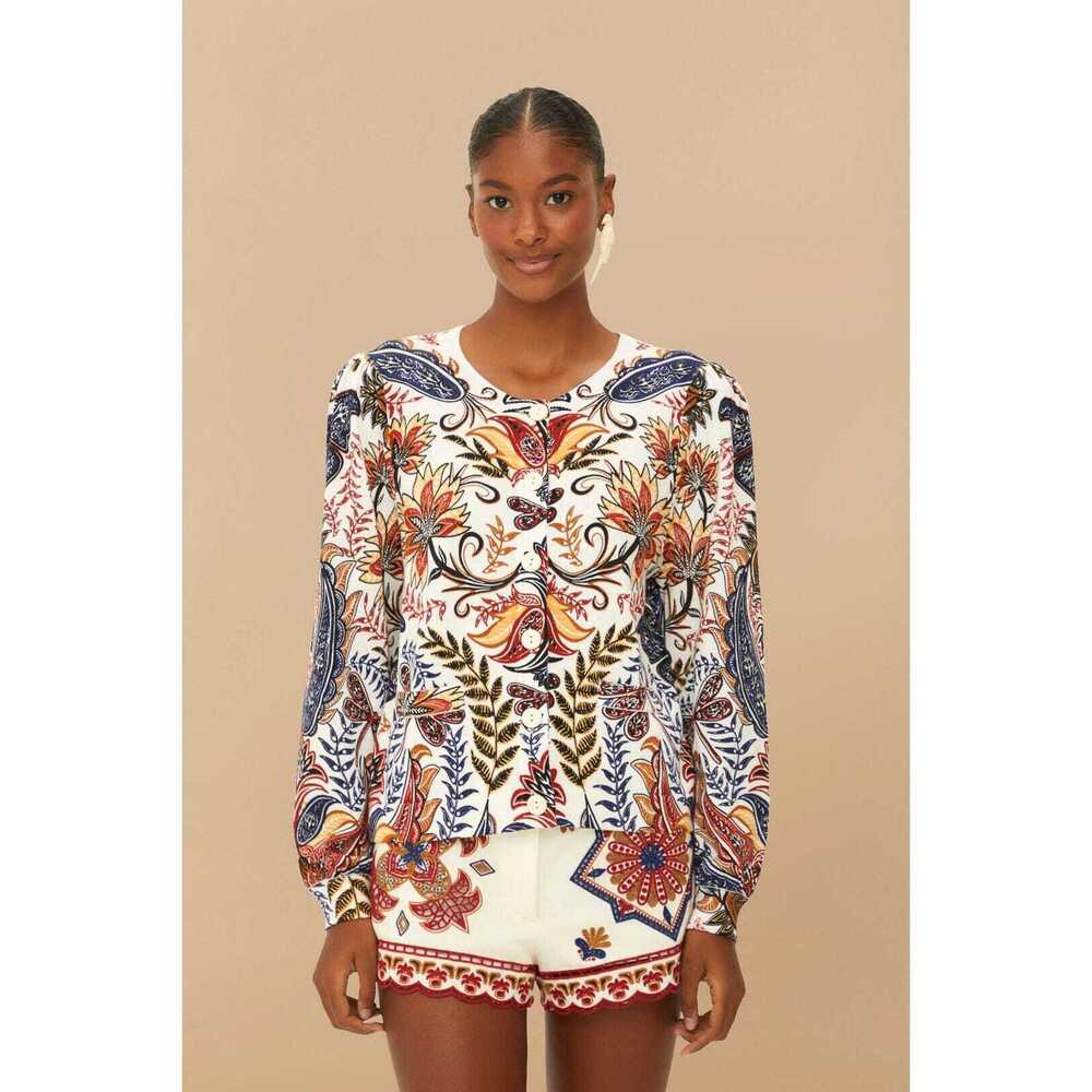 NWT- Farm Rio Off-White Boho Glam Knit Cardigan. Size XS.